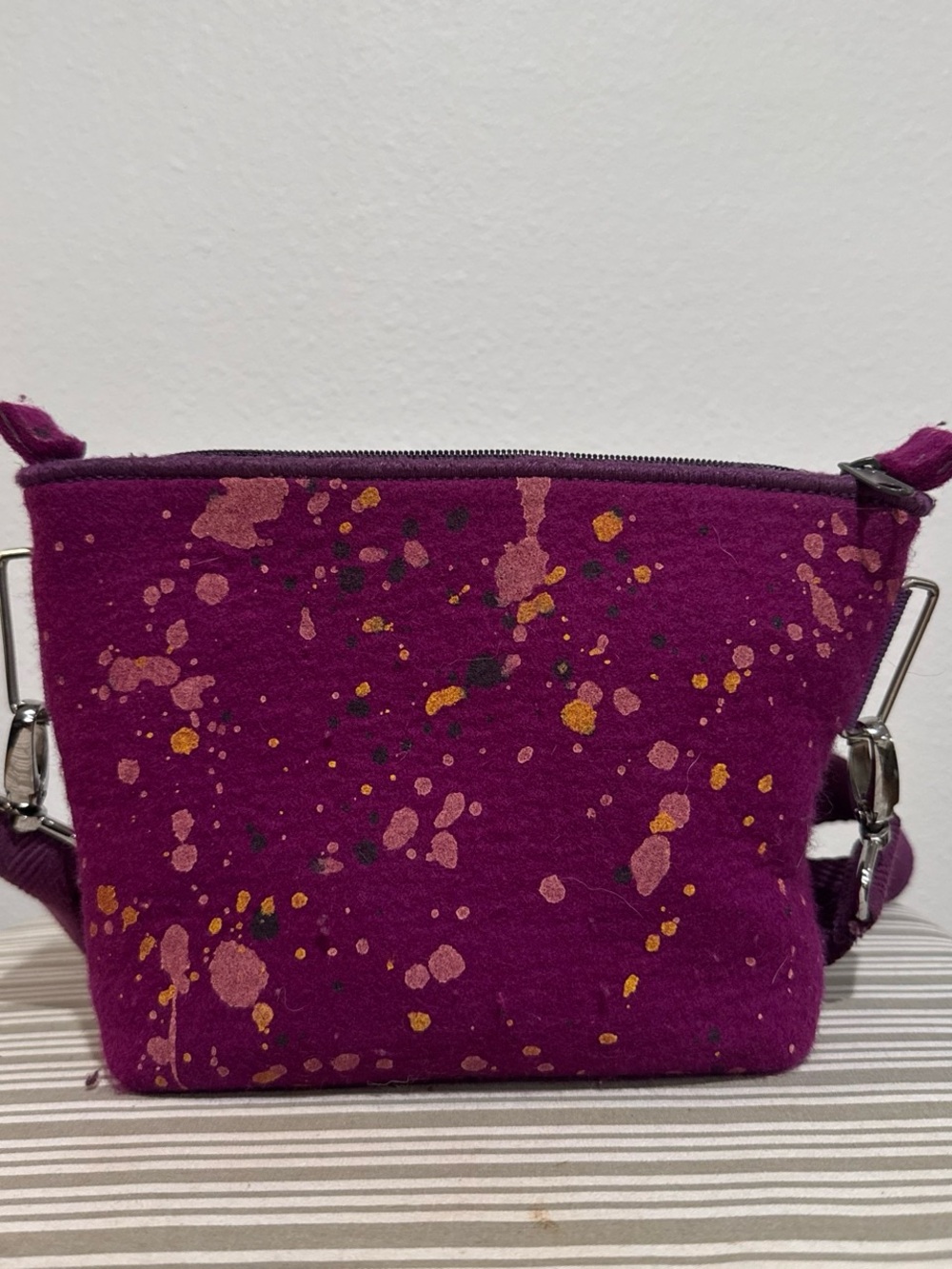 Plum Splash Crossbody Bag - Women's Shoulder Purse